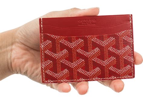 goyard red card holder|goyard card holder retail price.